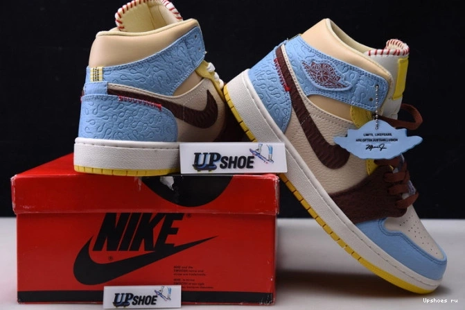 x Fearless Maison  Chateau Mid Jordan High 1 Rouge CU2803-200 Air 0219